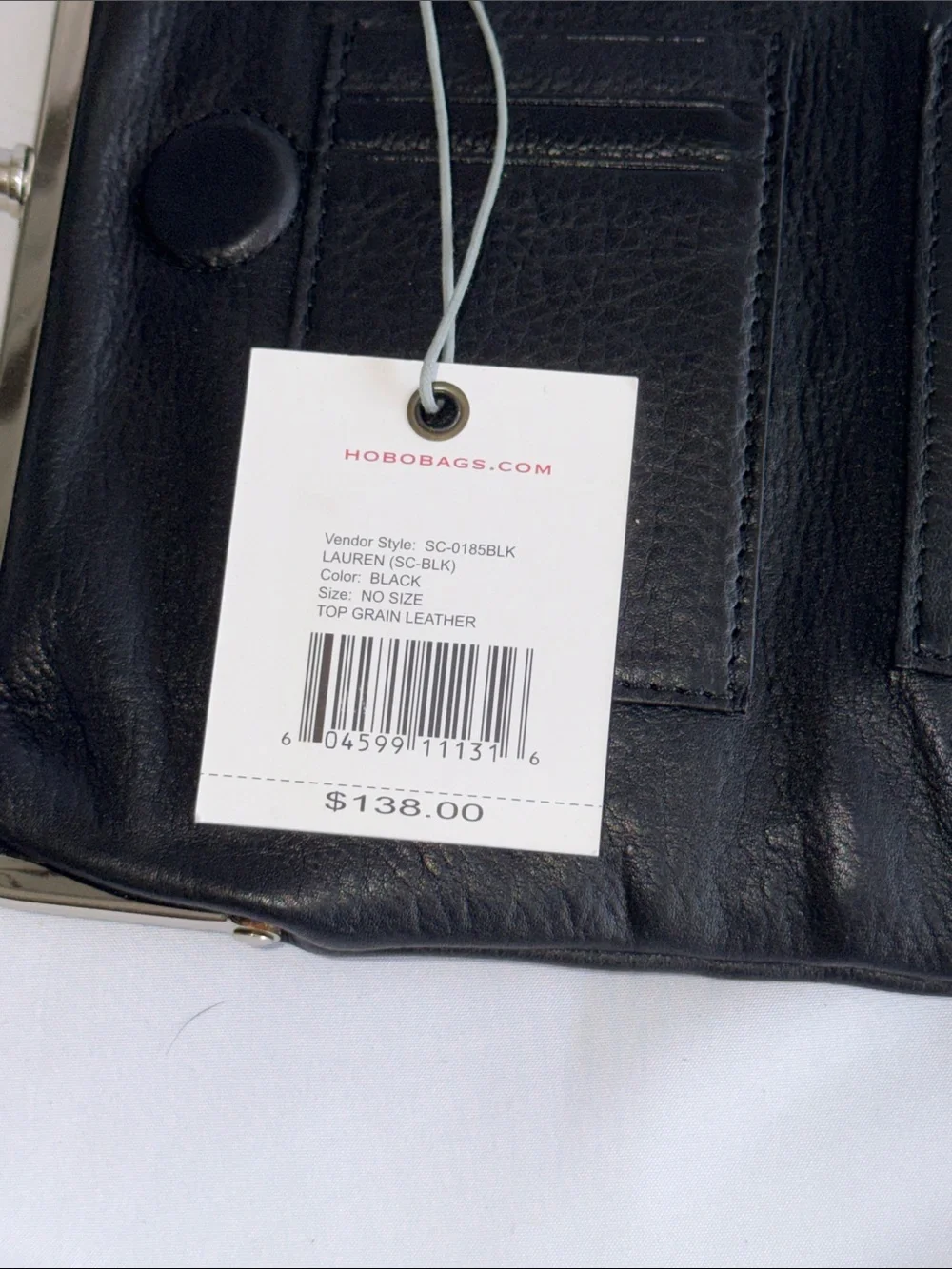 HOBO Black Leather Frame Clutch